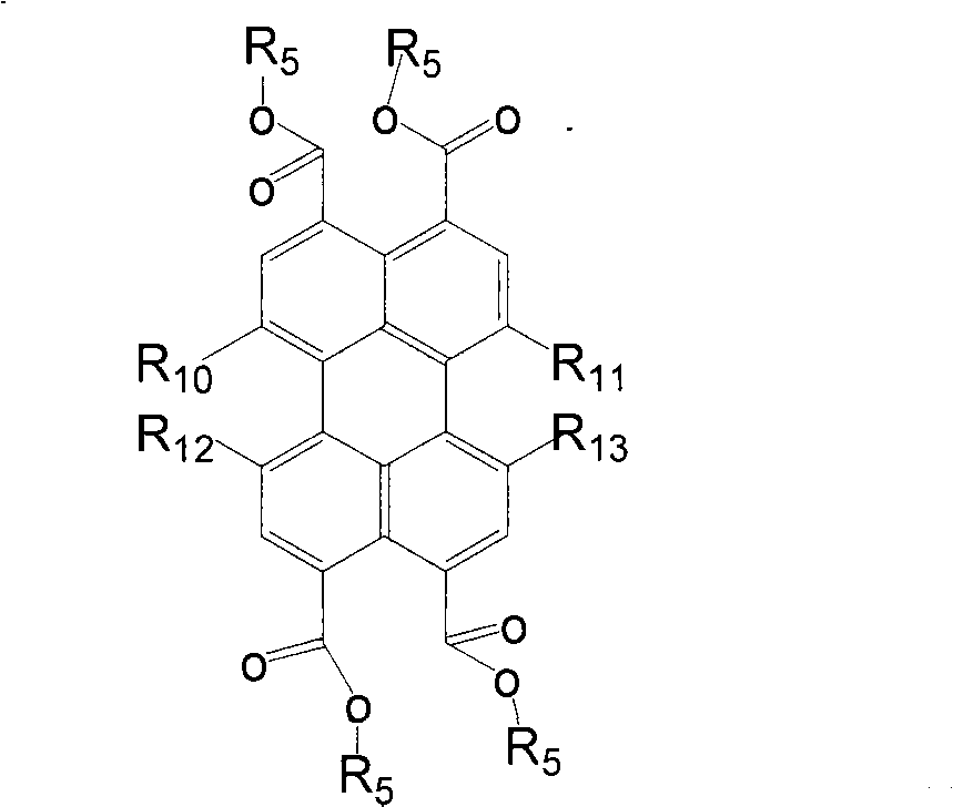 Trifluoromethyl substituted perylene bis diimines and preparation method thereof