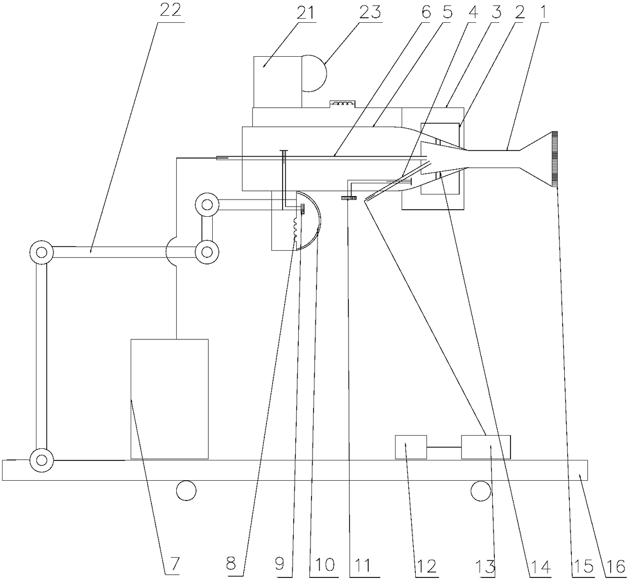 An intelligent scanning automatic spray molding device