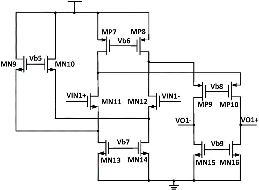 Gain enhanced full-differential amplifier structure for pipeline ADC