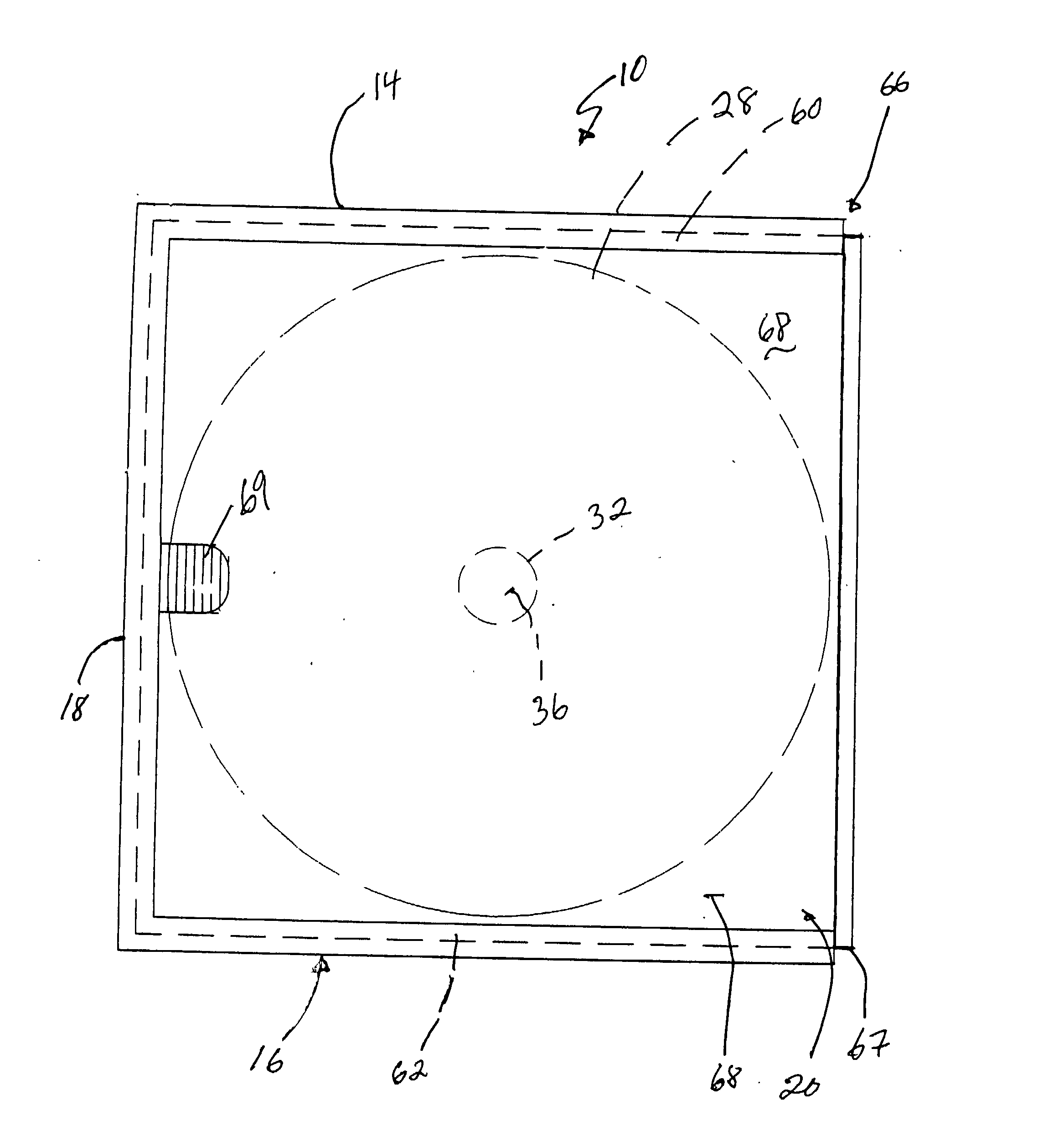 Compact disk (CD) storage case and method for storing a CD