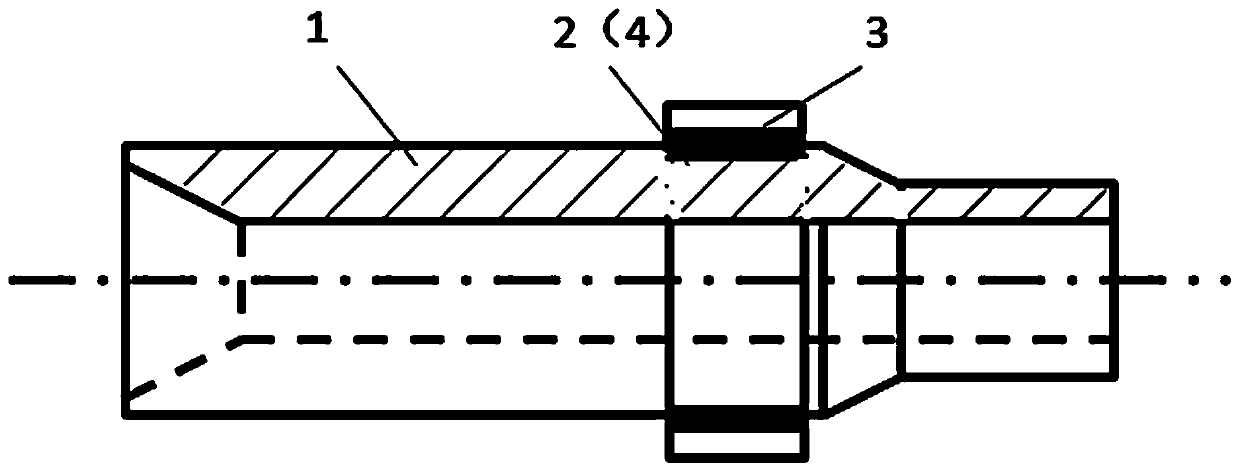 Wear-resistant strip welding structure and method for titanium alloy drill pipe joint