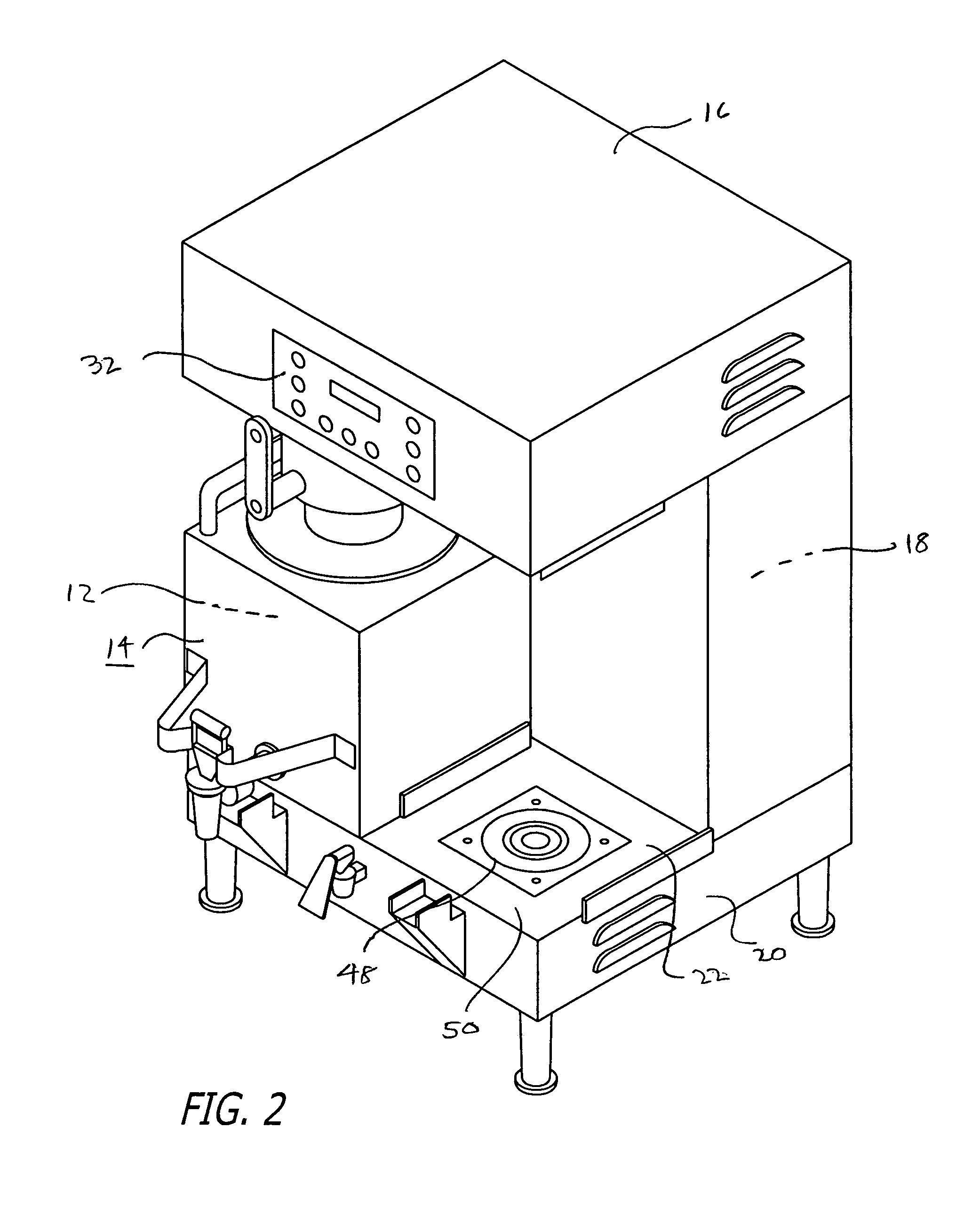 Brewing machine/satellite contactless power and communication transfer-enabling system and method