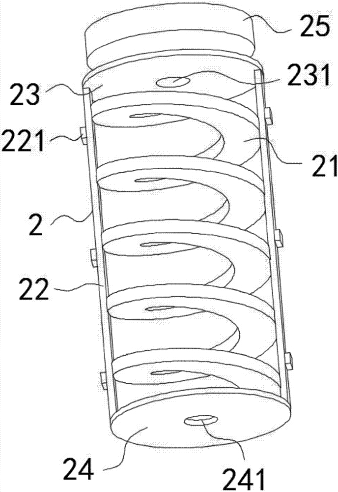Spiral type traditional Chinese medicine drying device and using method thereof
