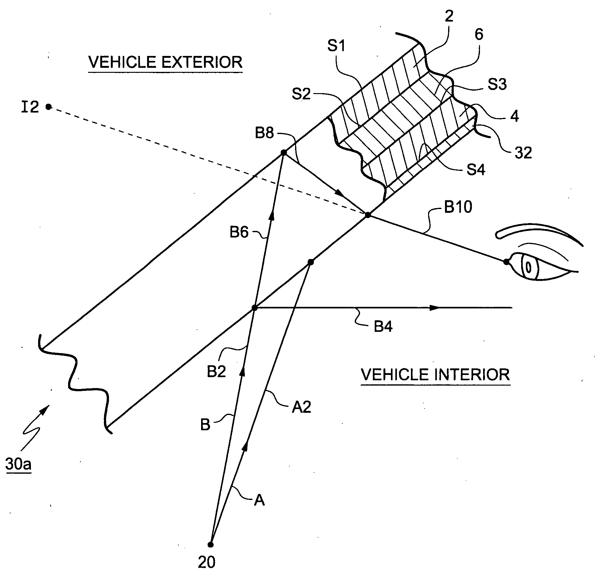 Windshield for use with head-up display and/or method of making the same