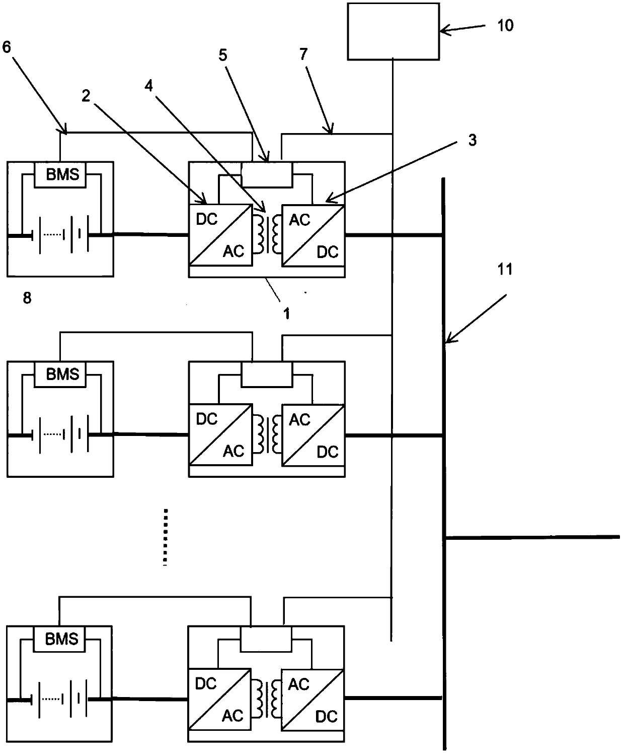 High-frequency isolation conversion energy storage system