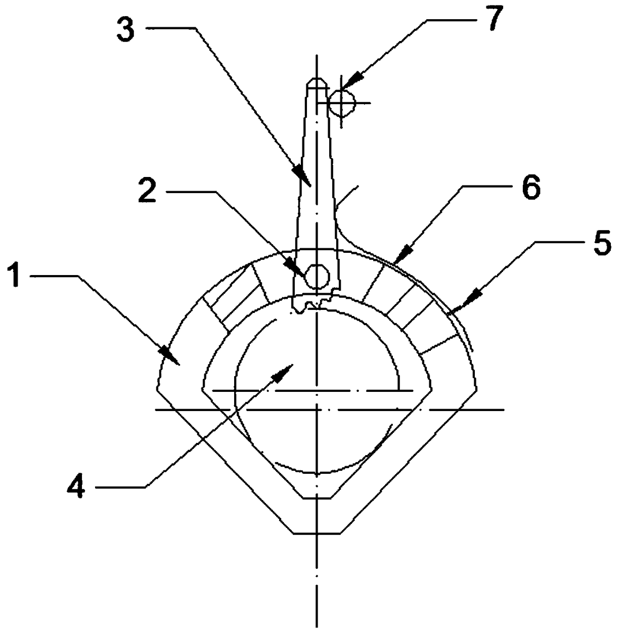 Quick self-clamping heart-shaped fixture