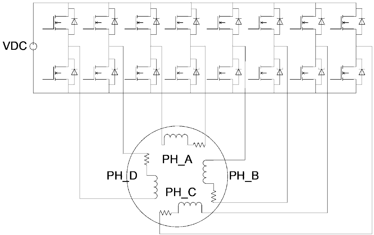 Short-circuit compensation control method of four-phase permanent-magnetic fault-tolerant motor