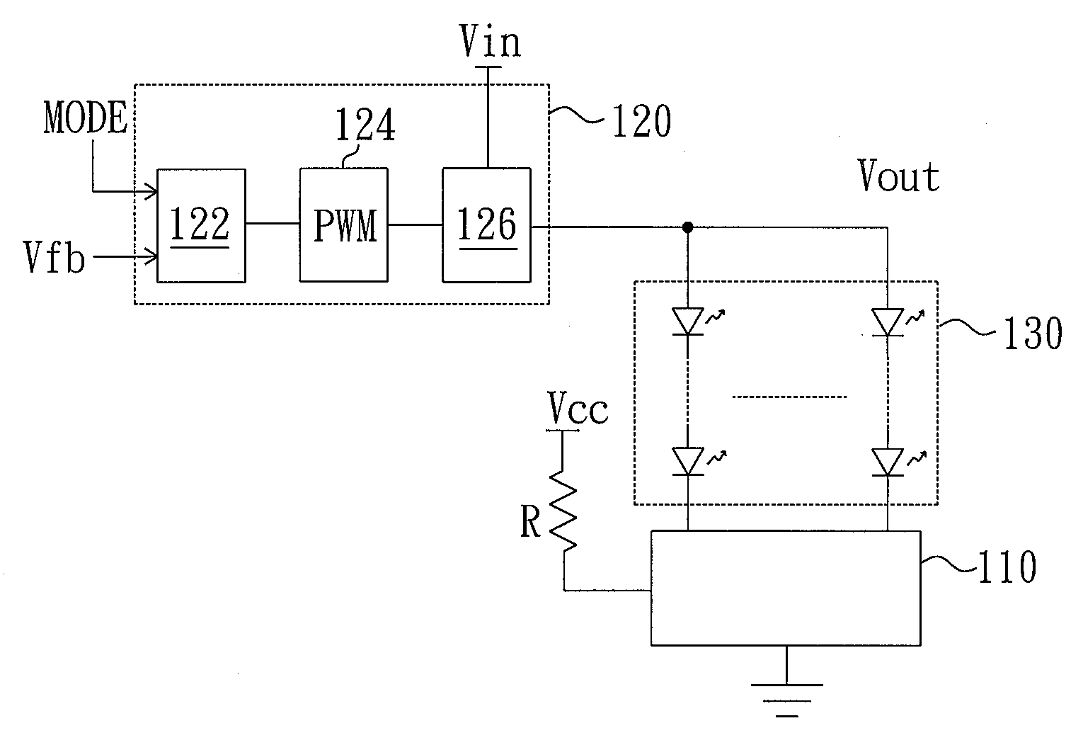LED driving circuit and controller with temperature compensation thereof