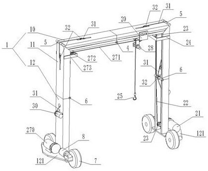 A folding crane