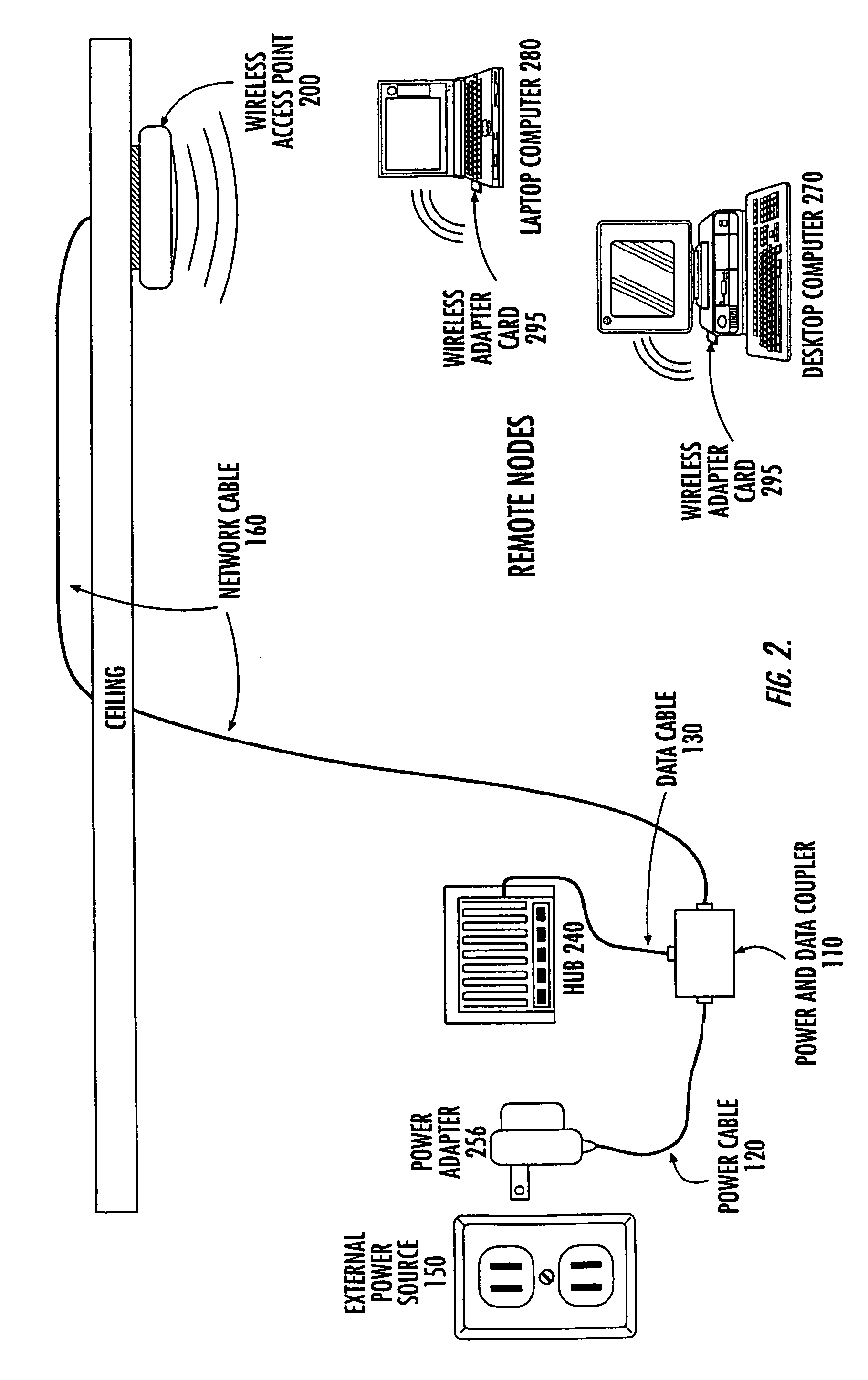 Power transfer apparatus for concurrently transmitting data and power over data wires