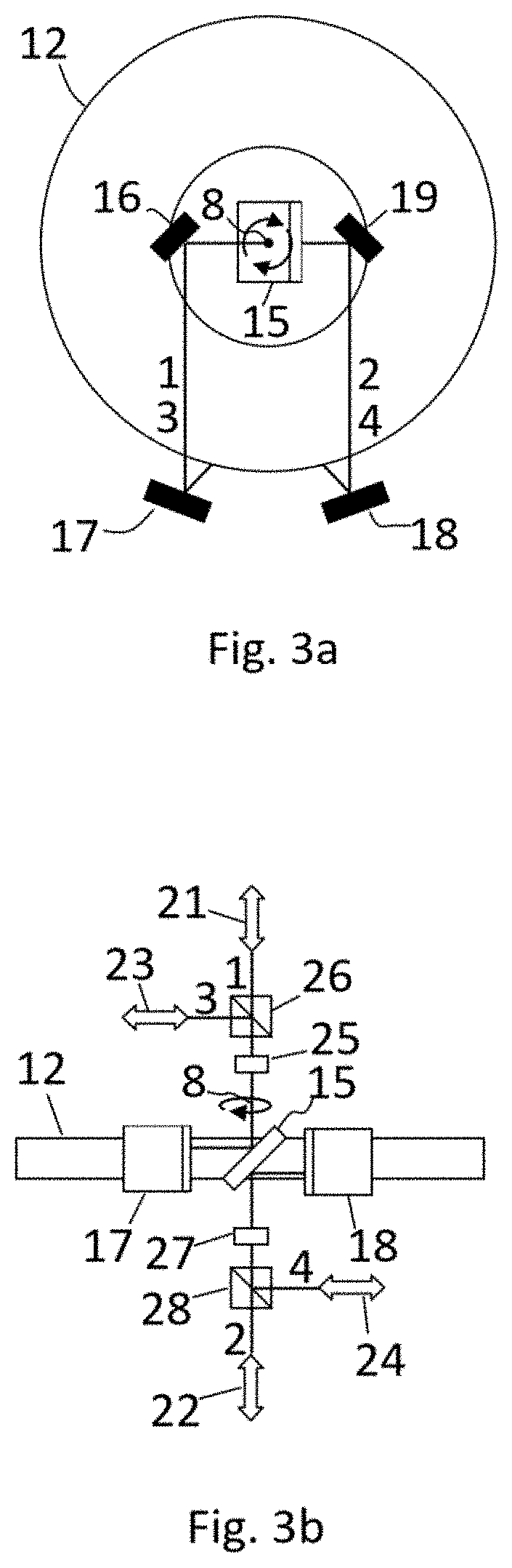 Method and device for non-reciprocal transmission of electromagnetic radiation beam