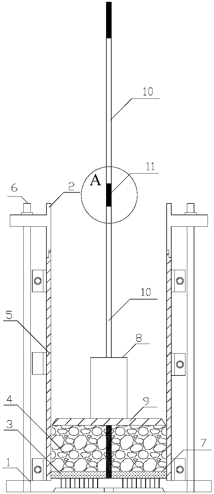 Coarse-grained soil polymer slip casting triaxial test sample kit and using method thereof
