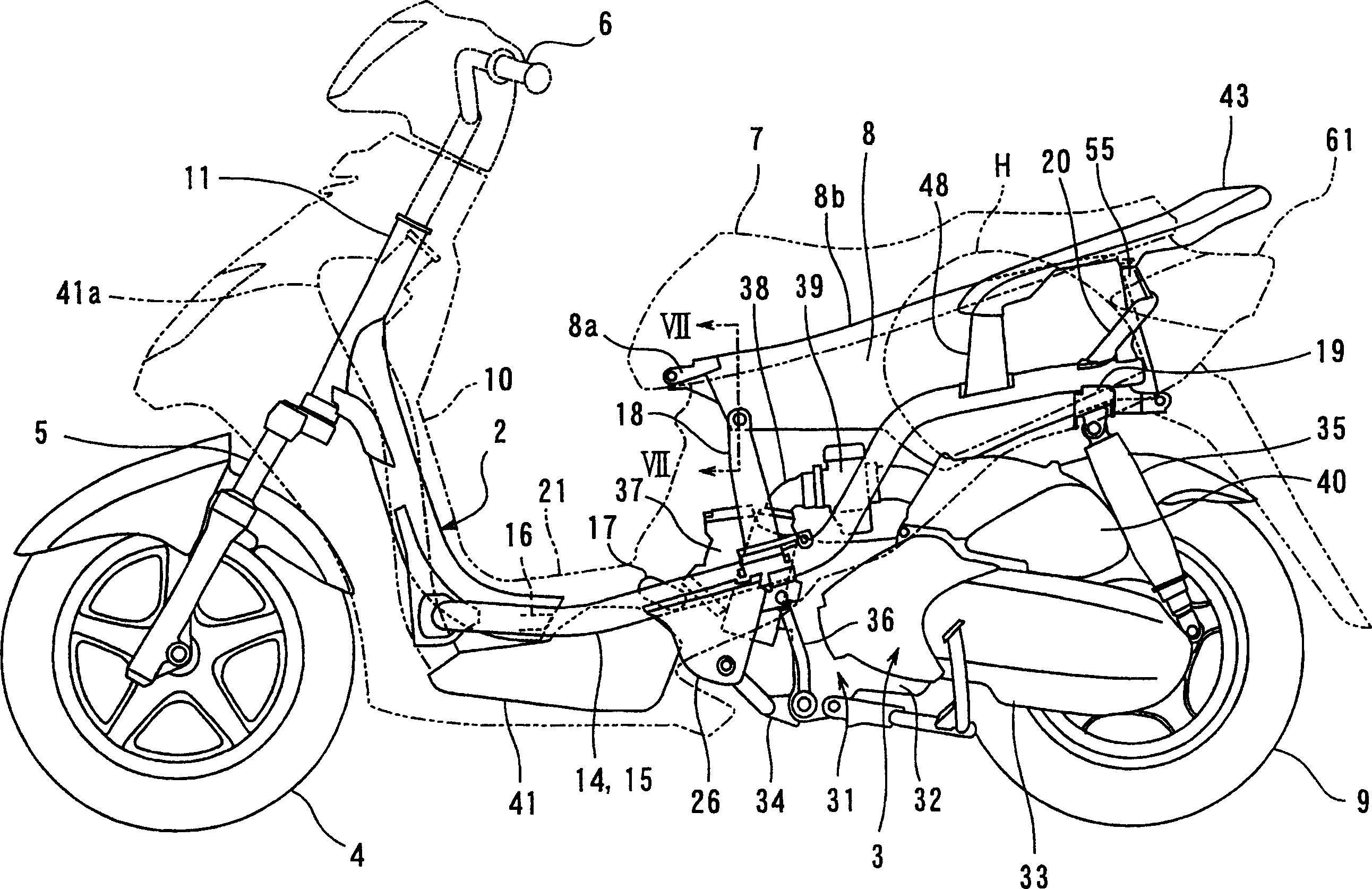 Padal-type two-wheel motorcycle