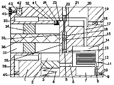 Cooling structure of turbine outer shell flange based on micro-electronics technology