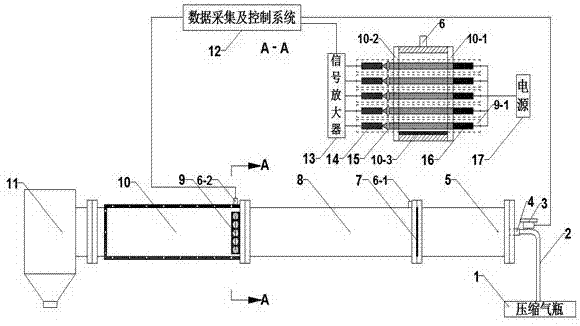 Detection device and method for sedimentary combustible dust winding characteristics