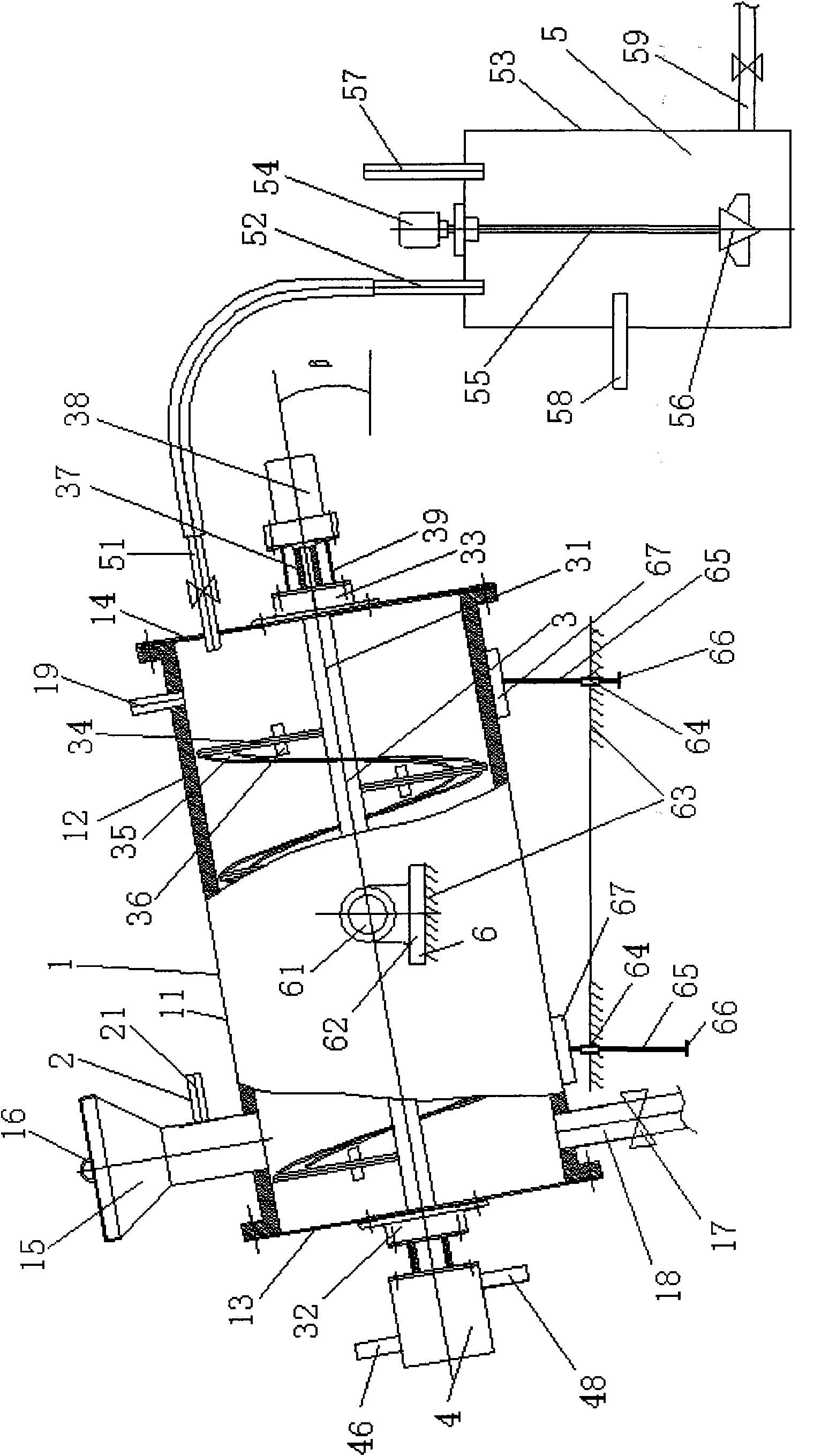 Acidification device and method of high-solid content dry livestock and poultry manure