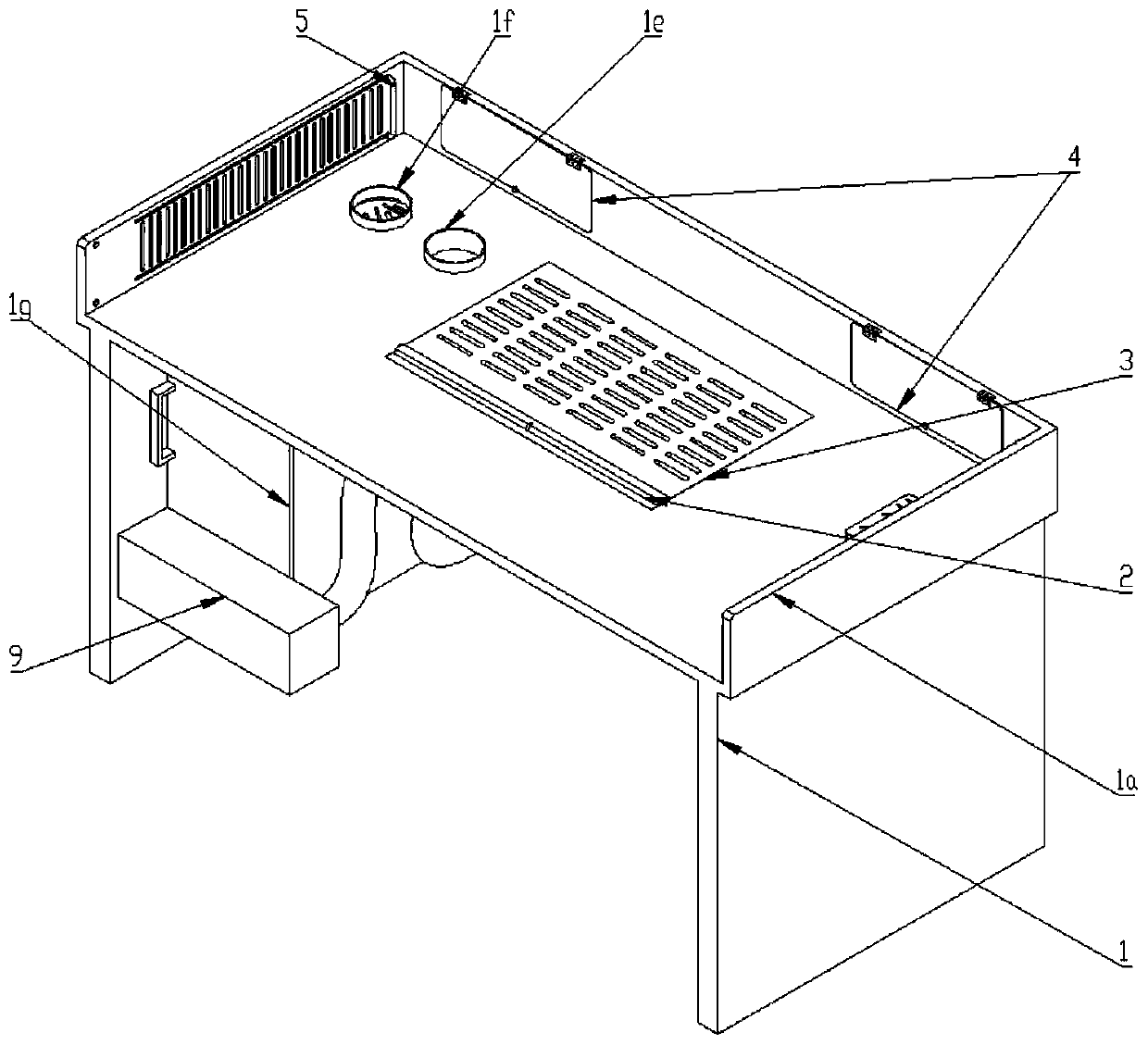 Office table capable of automatically controlling supply of cooling and heating