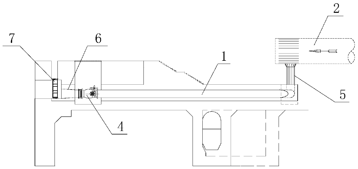 Ecological water drainage pipe for centralized development of hydropower station