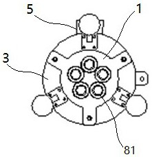 A tire bolt tightening machine calibration auxiliary device