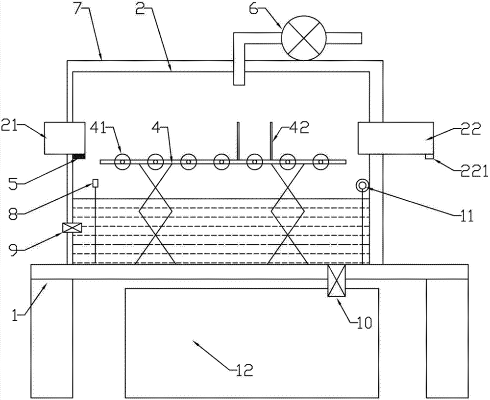 Liquid cooling profile extrusion sizing device