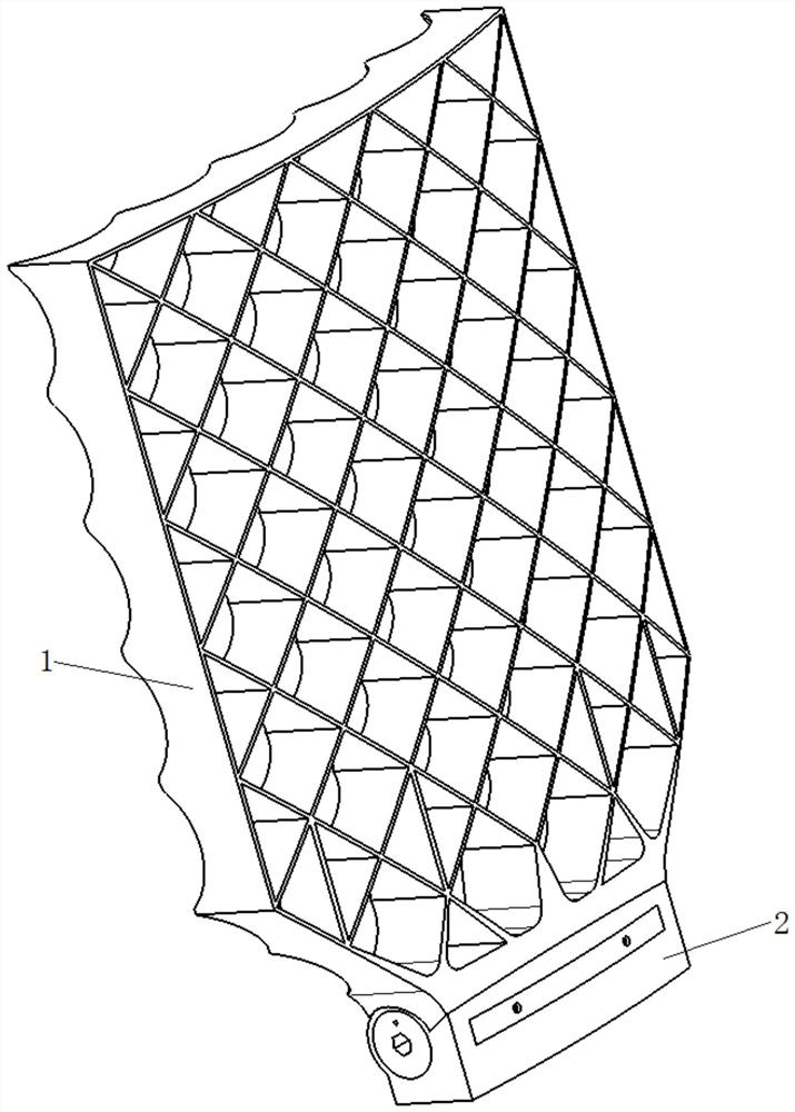 Grid rudder structure and rocket with same