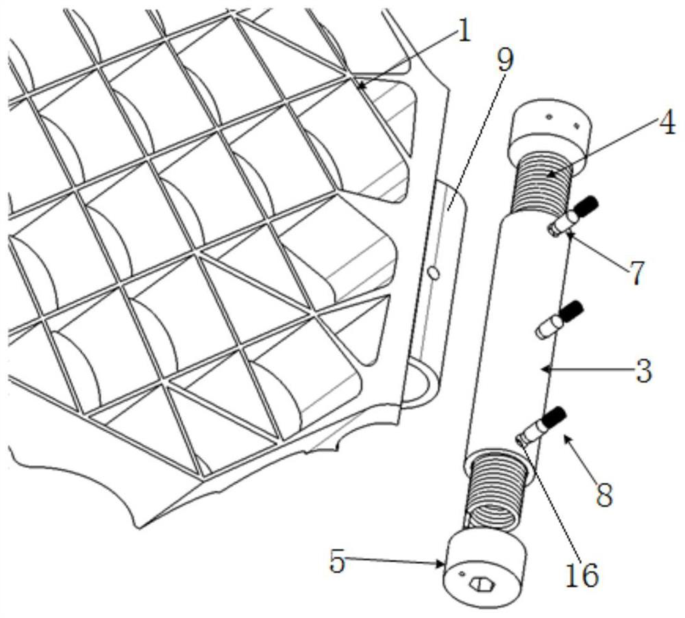 Grid rudder structure and rocket with same