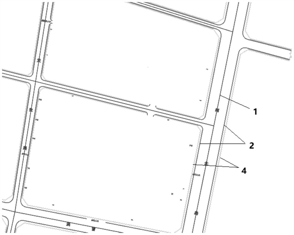 Automatic road identification method based on building general plane positioning map