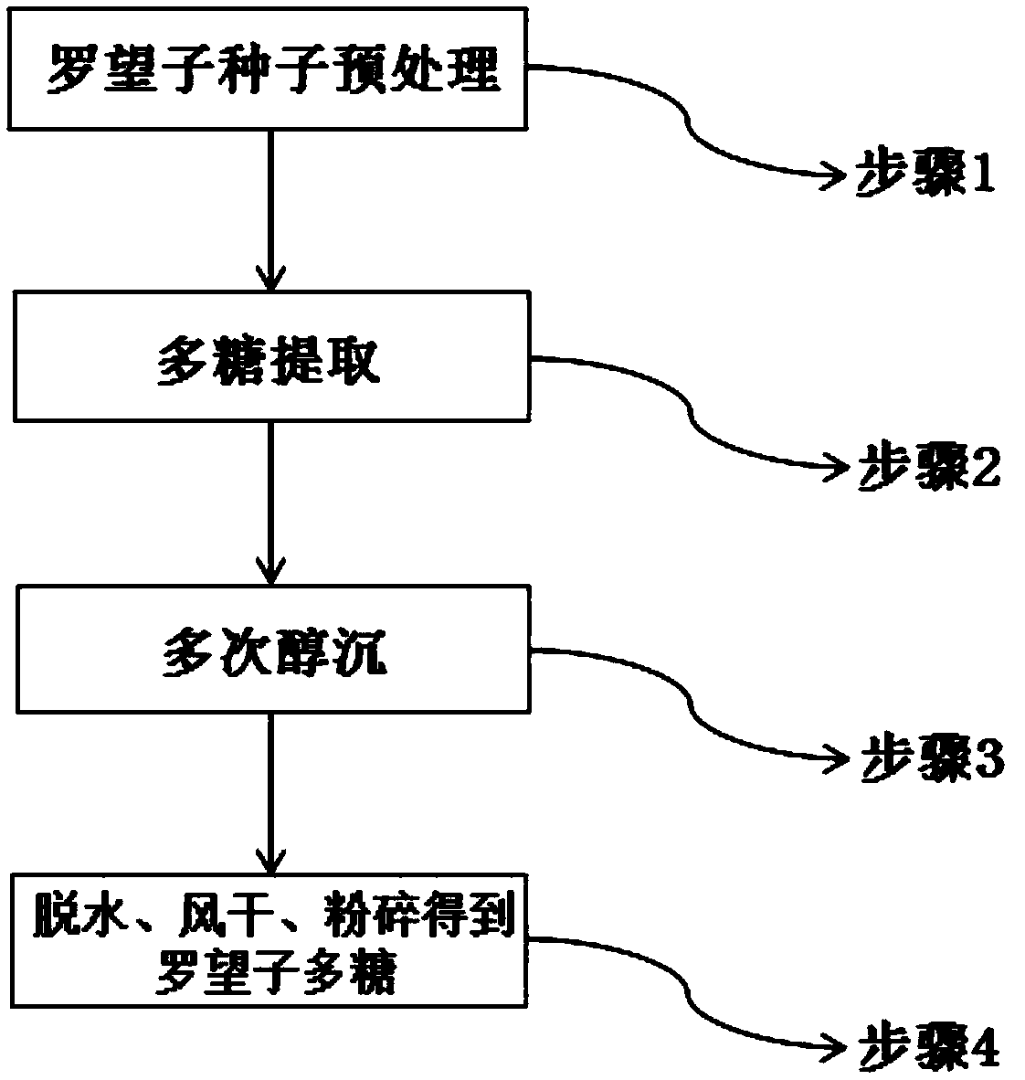 Preparation method for water-soluble tamarindus indica polysaccharide