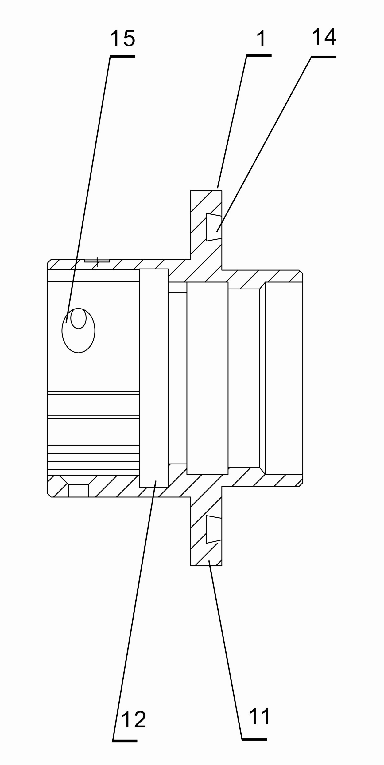 Flange connector with dovetail groove structure