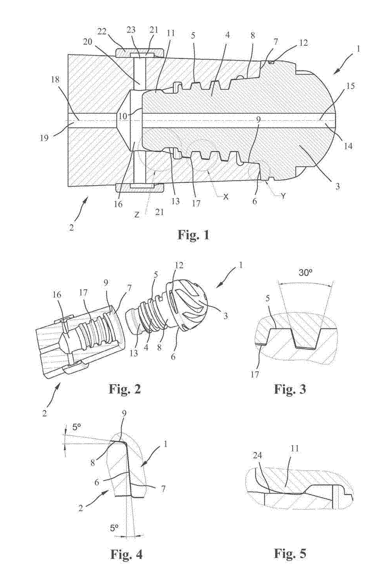 Screw-in tool and tool holder for such a screw-in tool