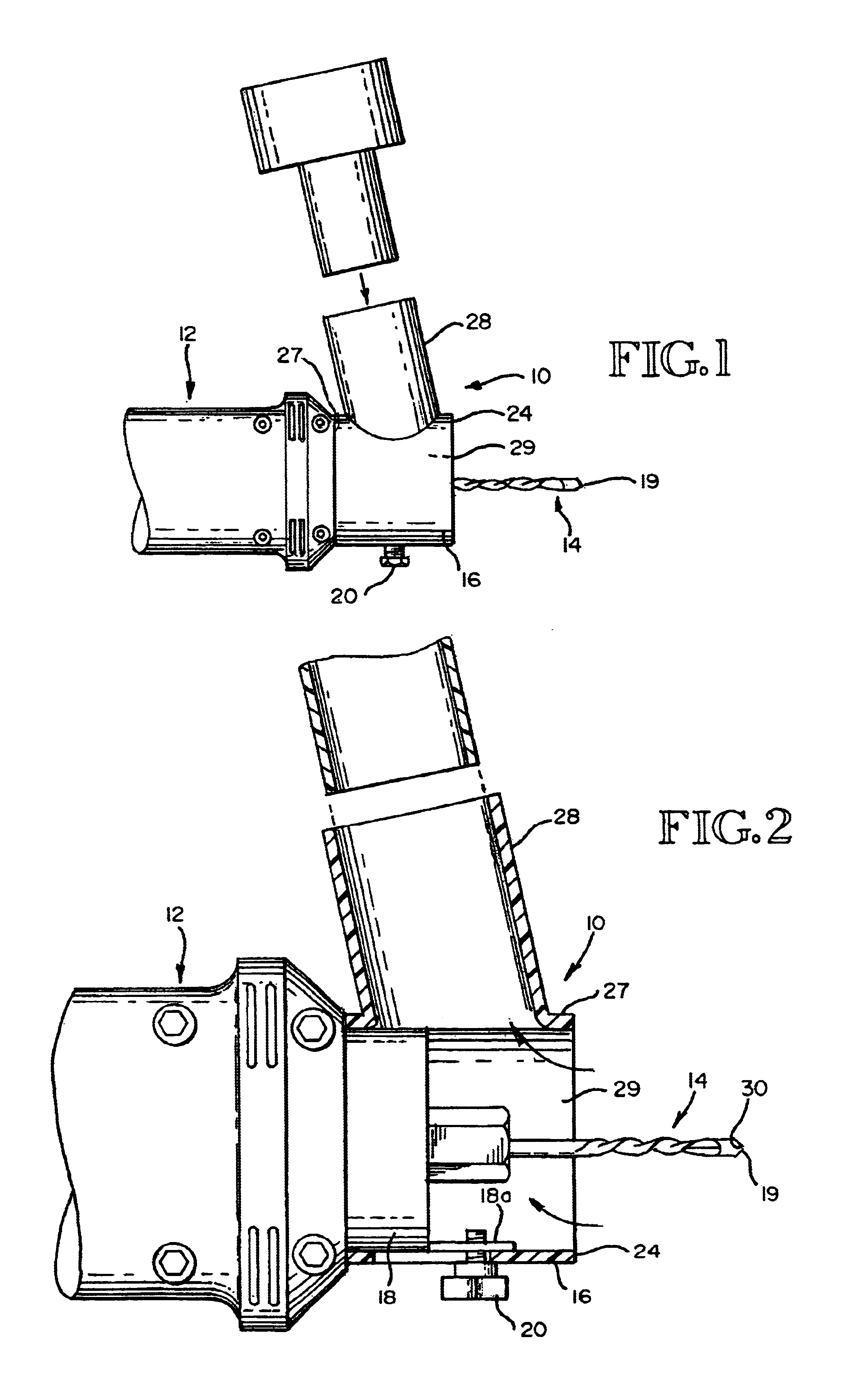Dust collector attachment for a spiral power tool