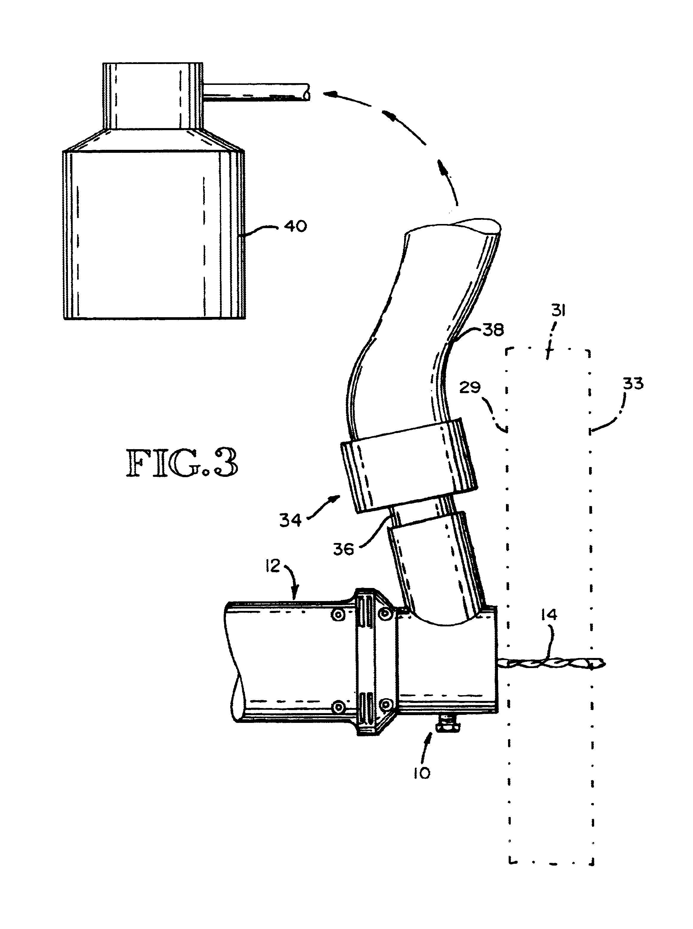 Dust collector attachment for a spiral power tool