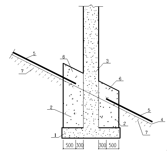 Connecting structure of red mud storage yard anti-seepage film and concrete column and construction method