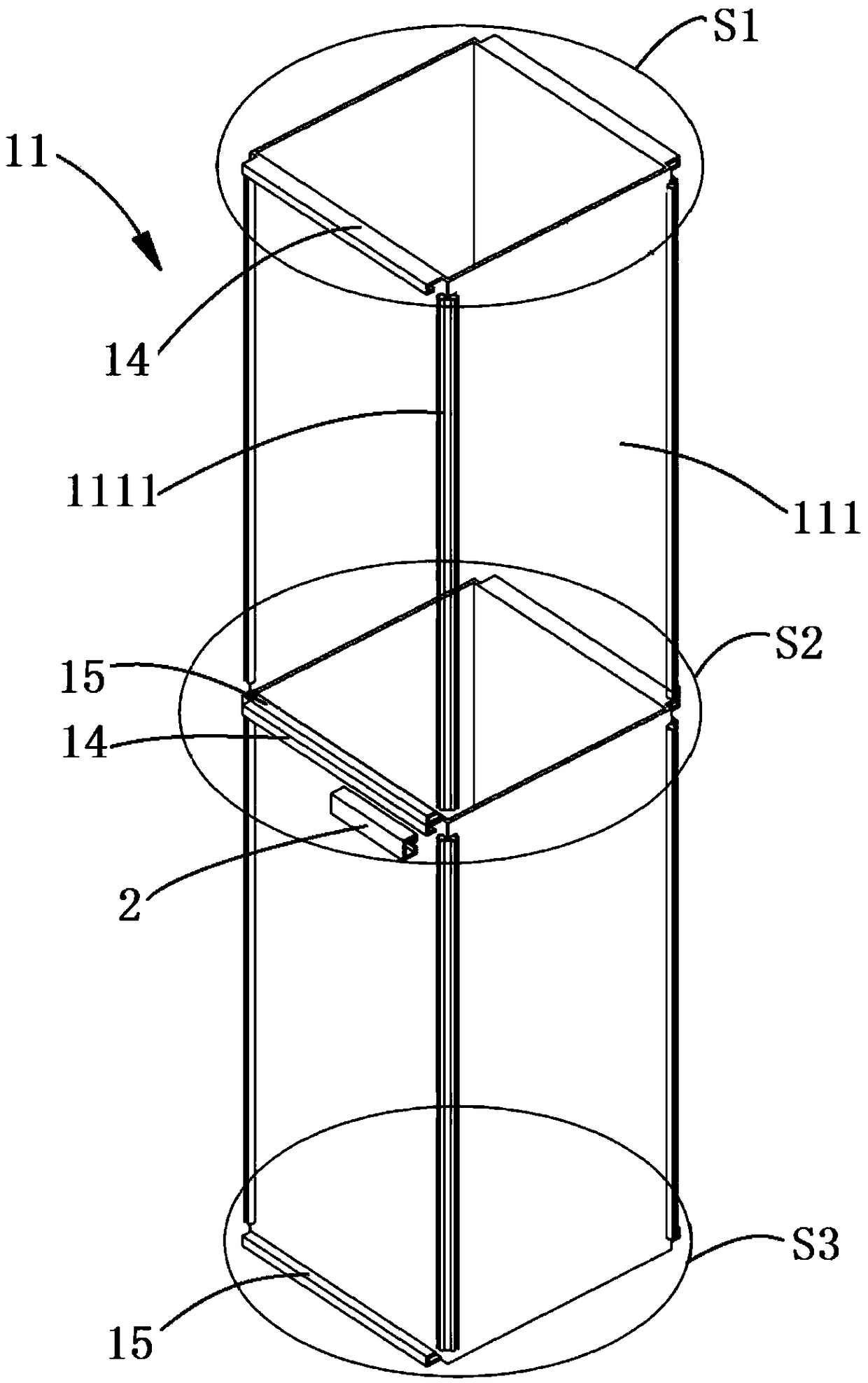 Welding-free-type wide limb combination special-shaped skeleton