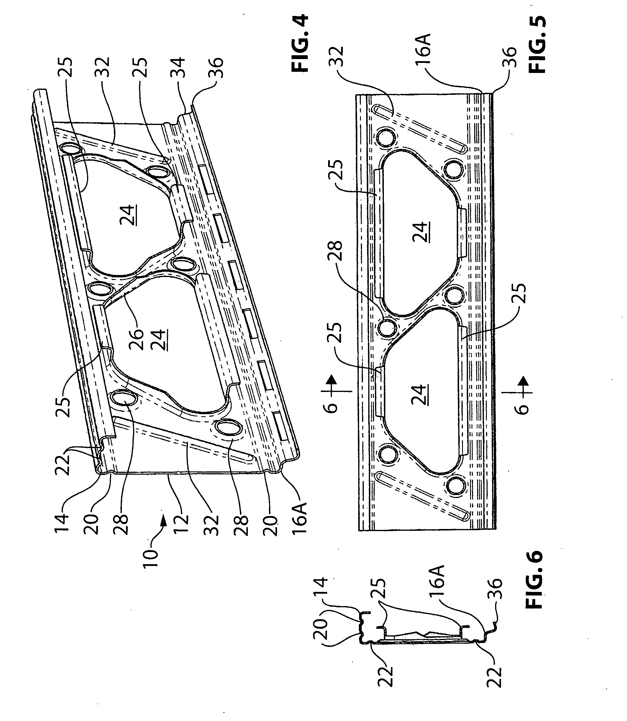 Stud with lengthwise indented ribs and method