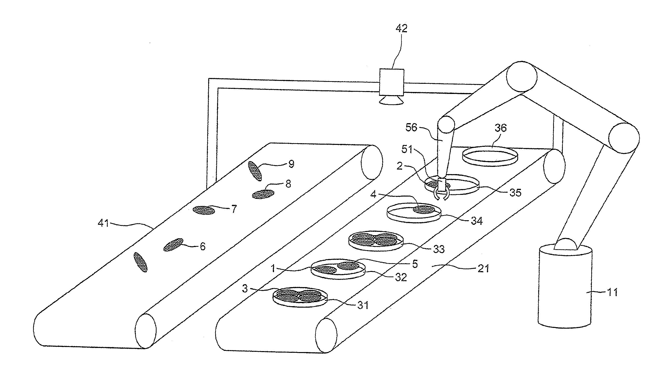 Method of treating objects according to their individual weights