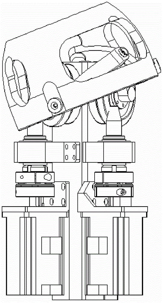 Amusement robot spherical three-degree-of-freedom parallel mechanism