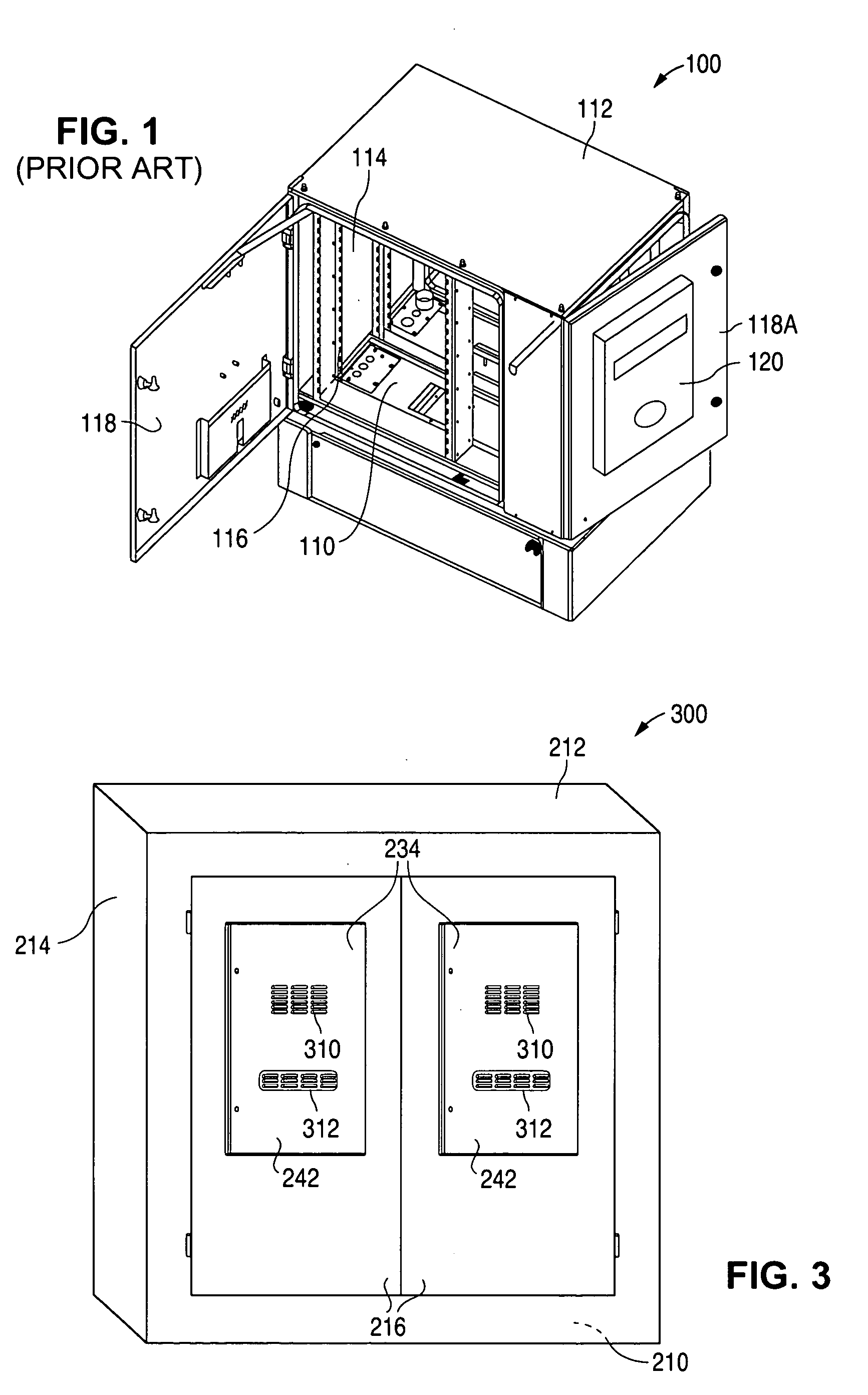 Electronics cabinet with an air-to-air heat exchanger mounted to the outside of the cabinet