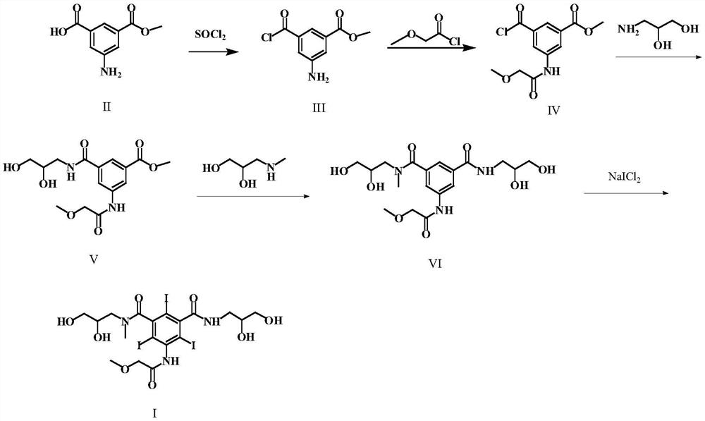 A kind of preparation method of iopromide