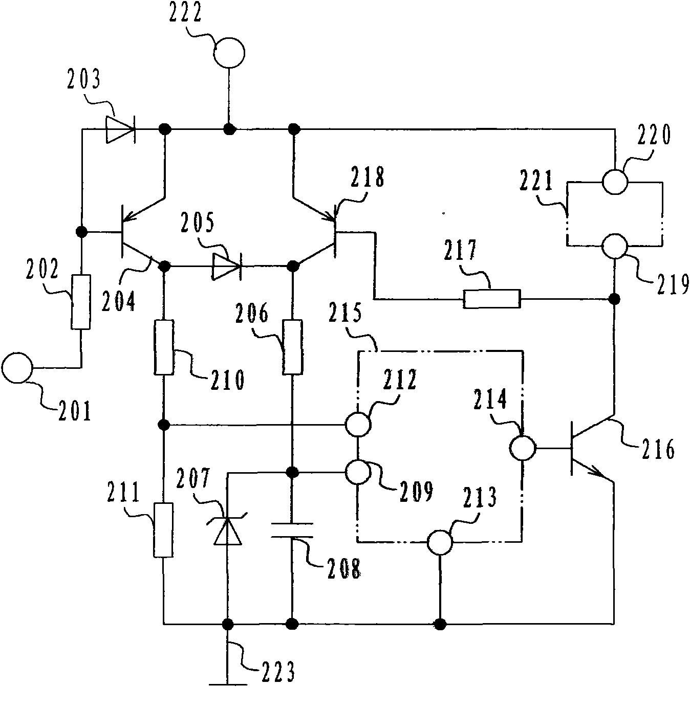 Scheme for touch switch consuming no power in off state