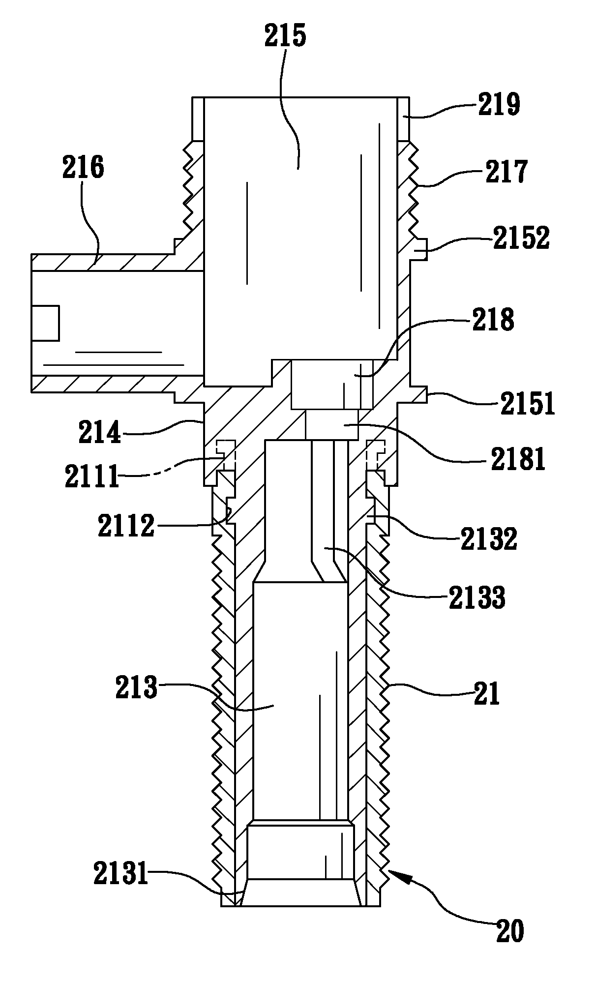Hot-cold inlet pipe structure