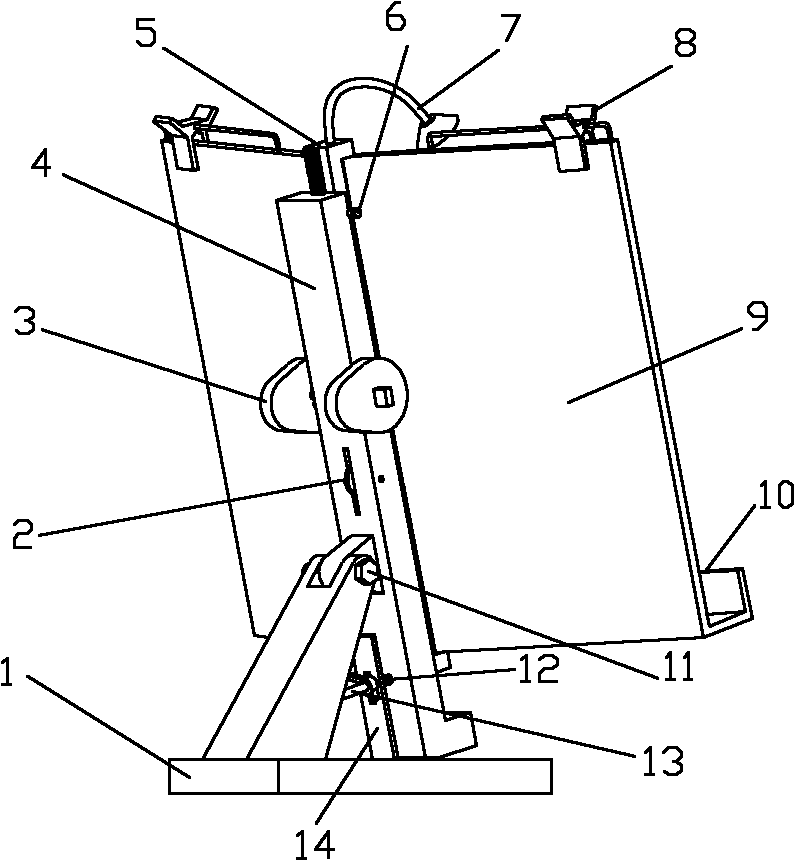 Visual angle-adjustable book-reading auxiliary device