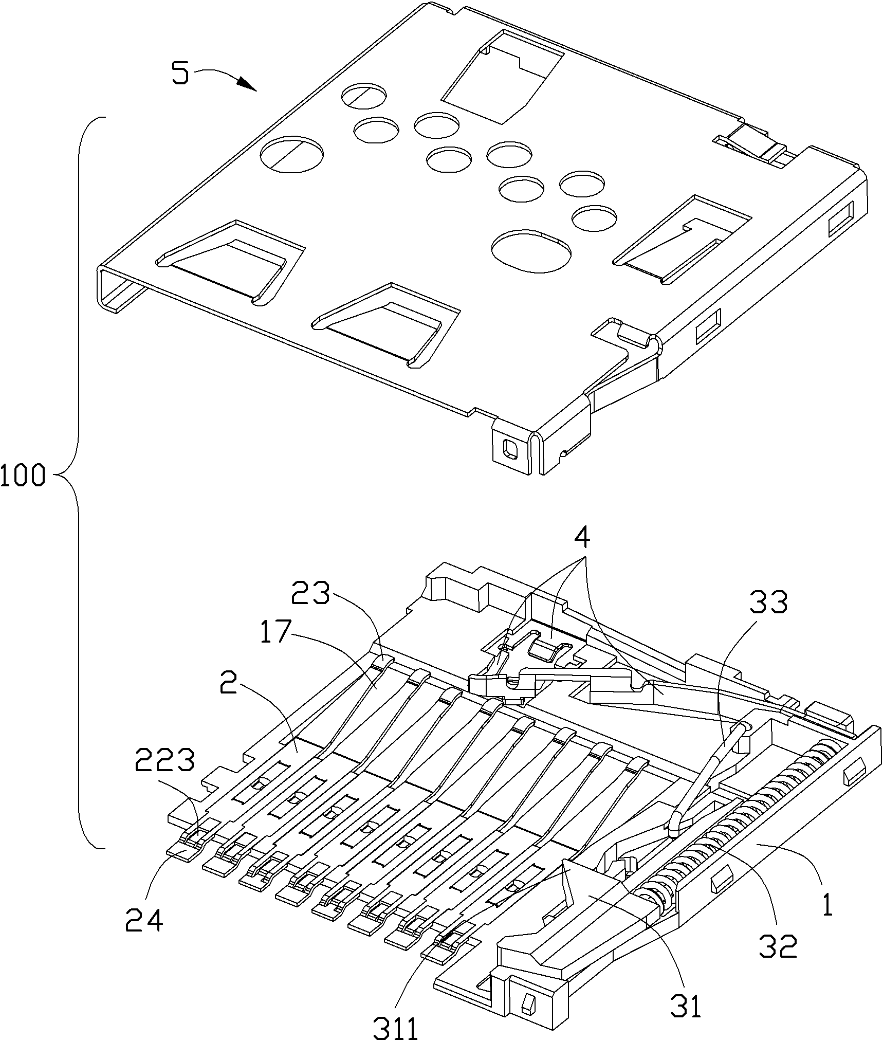 electronic card connector