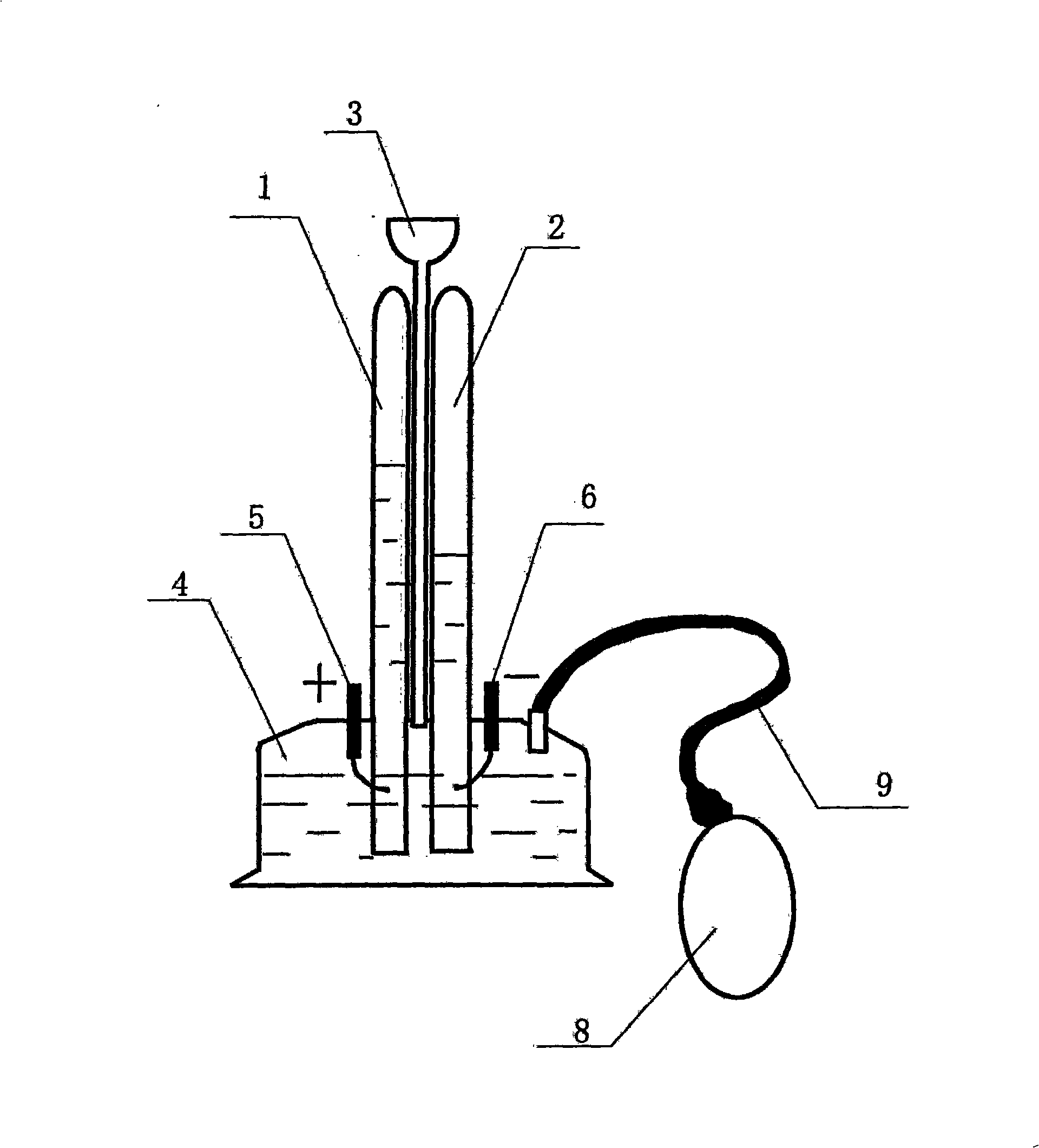A quick automatic water electrolyzer