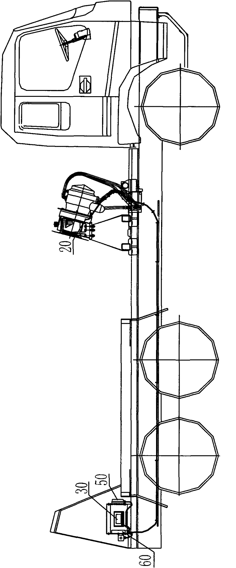 Material transport vehicle and unloading monitoring device thereof