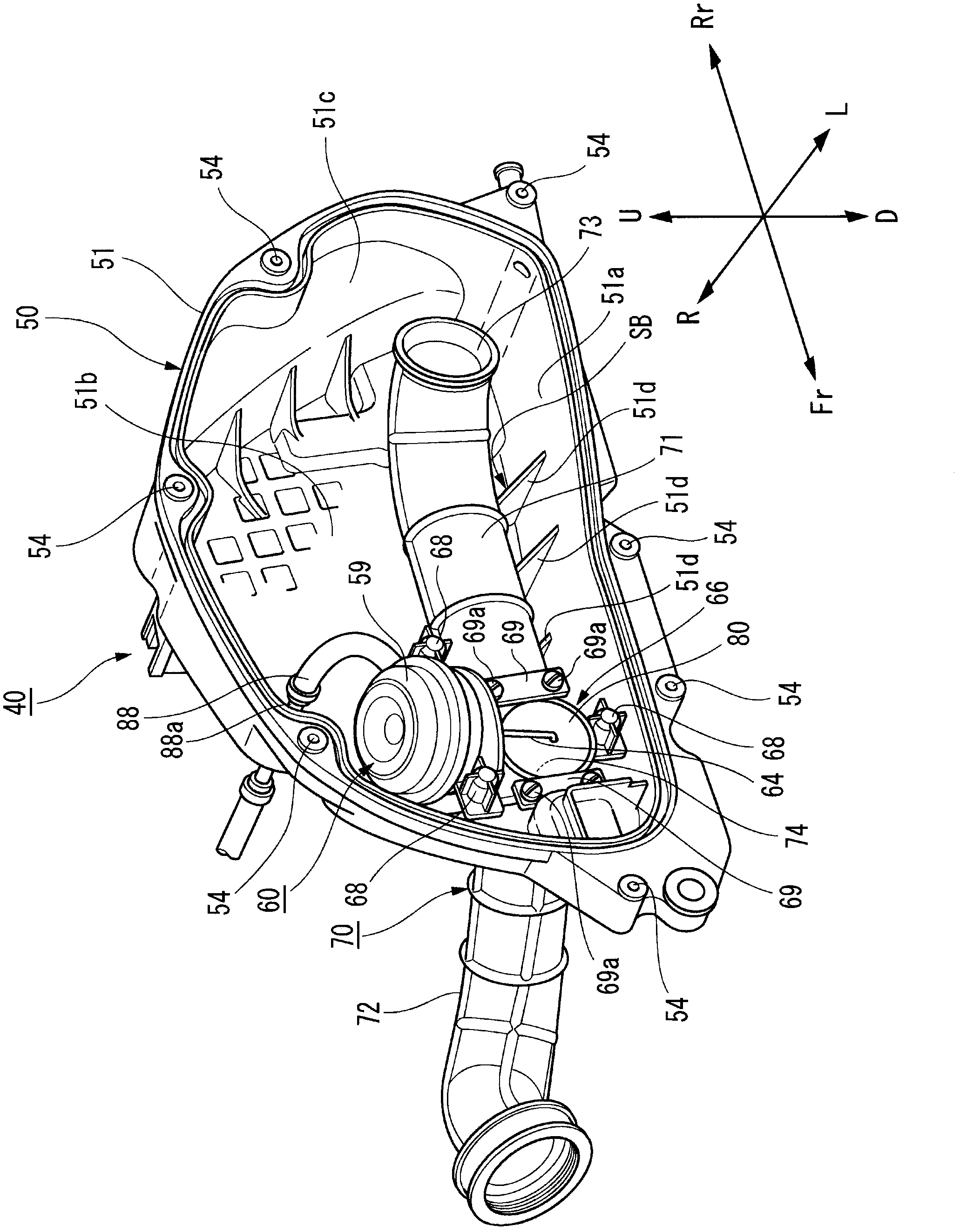 Suction device of engine