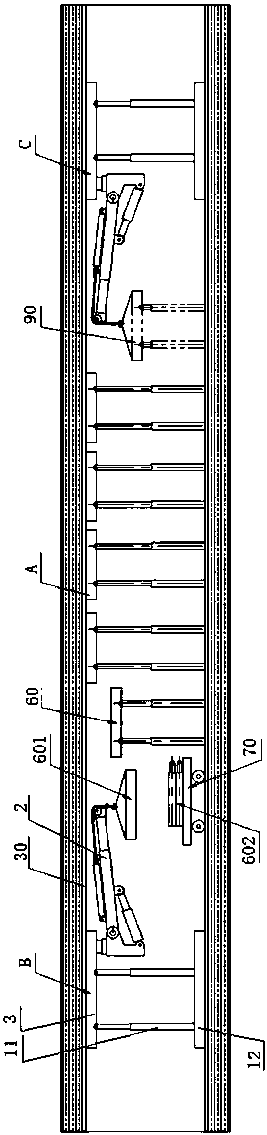 Roadway advance support disassembling and assembling system and method