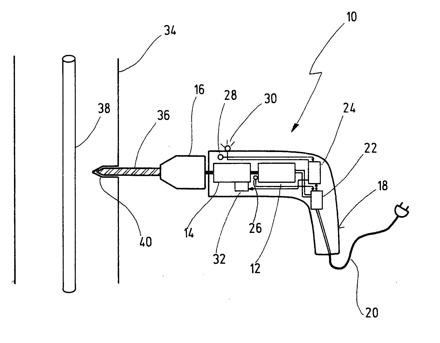 Guided power tool and method for operating a guided power tool