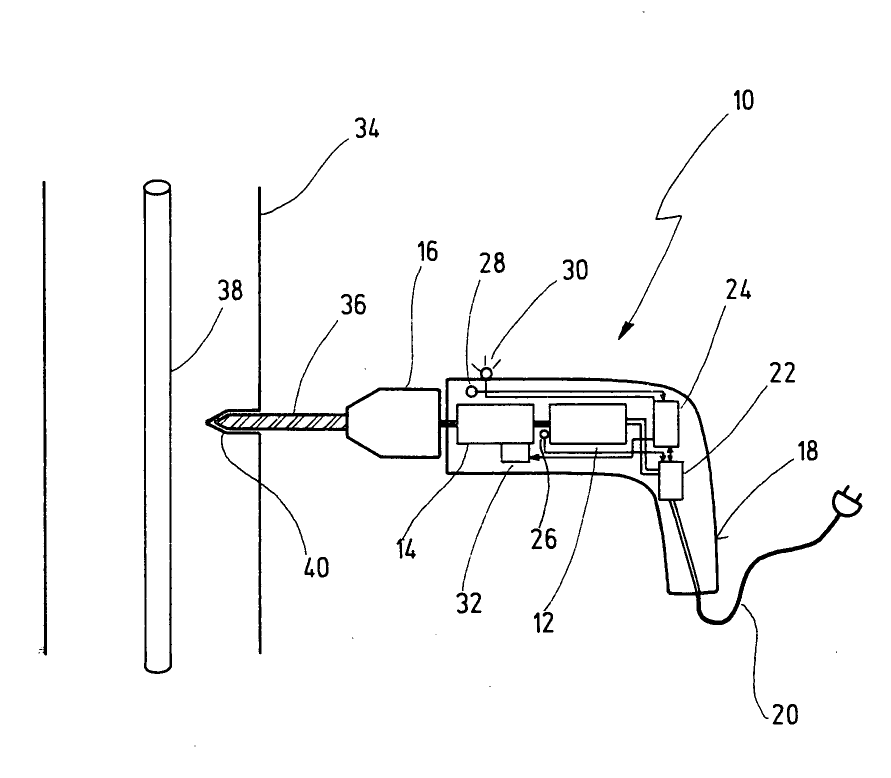 Guided power tool and method for operating a guided power tool