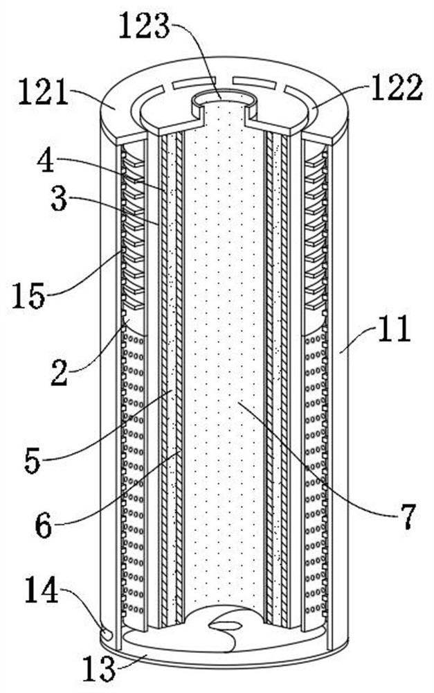 A tubular solid oxide fuel cell structure